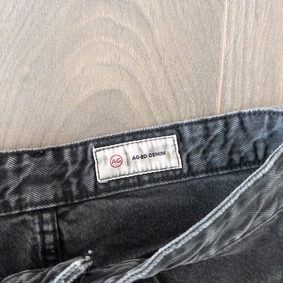 AG Denim Hailey Cut-Off Ex Boyfriend Raw Hem Short in Black Size 26 - Picture 8 of 11